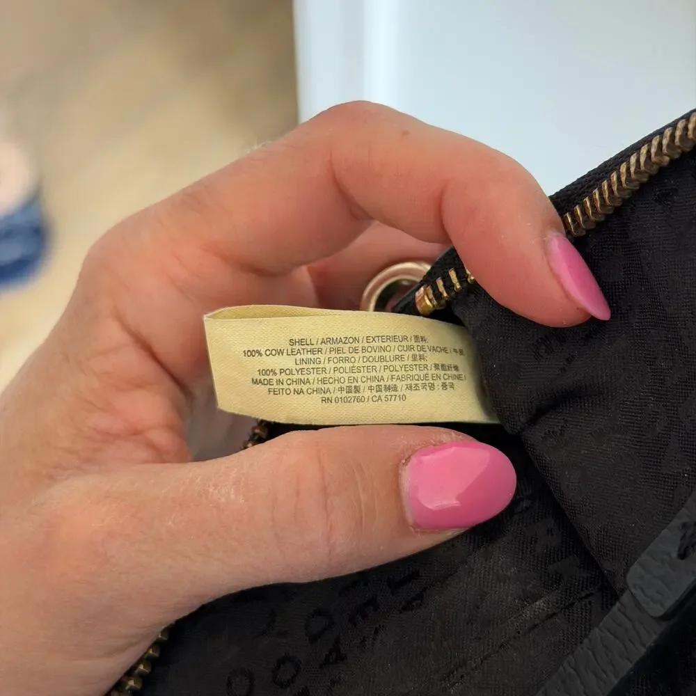 Kate Spade New York Grove Street Carli Leather Crossbody Purse Bag Black